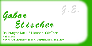 gabor elischer business card